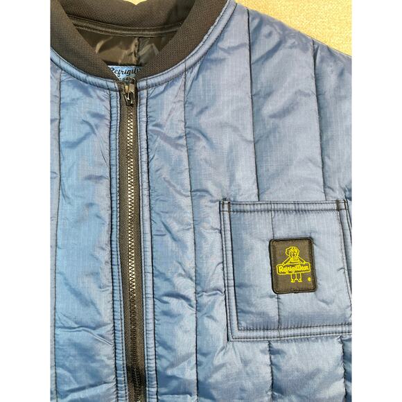 RefrigiWear Men’s 2XL Blue Cooler Wear Insulated Zip-Front Work Vest Workwear - Picture 6 of 7
